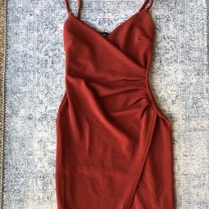 Midi wrap front dress